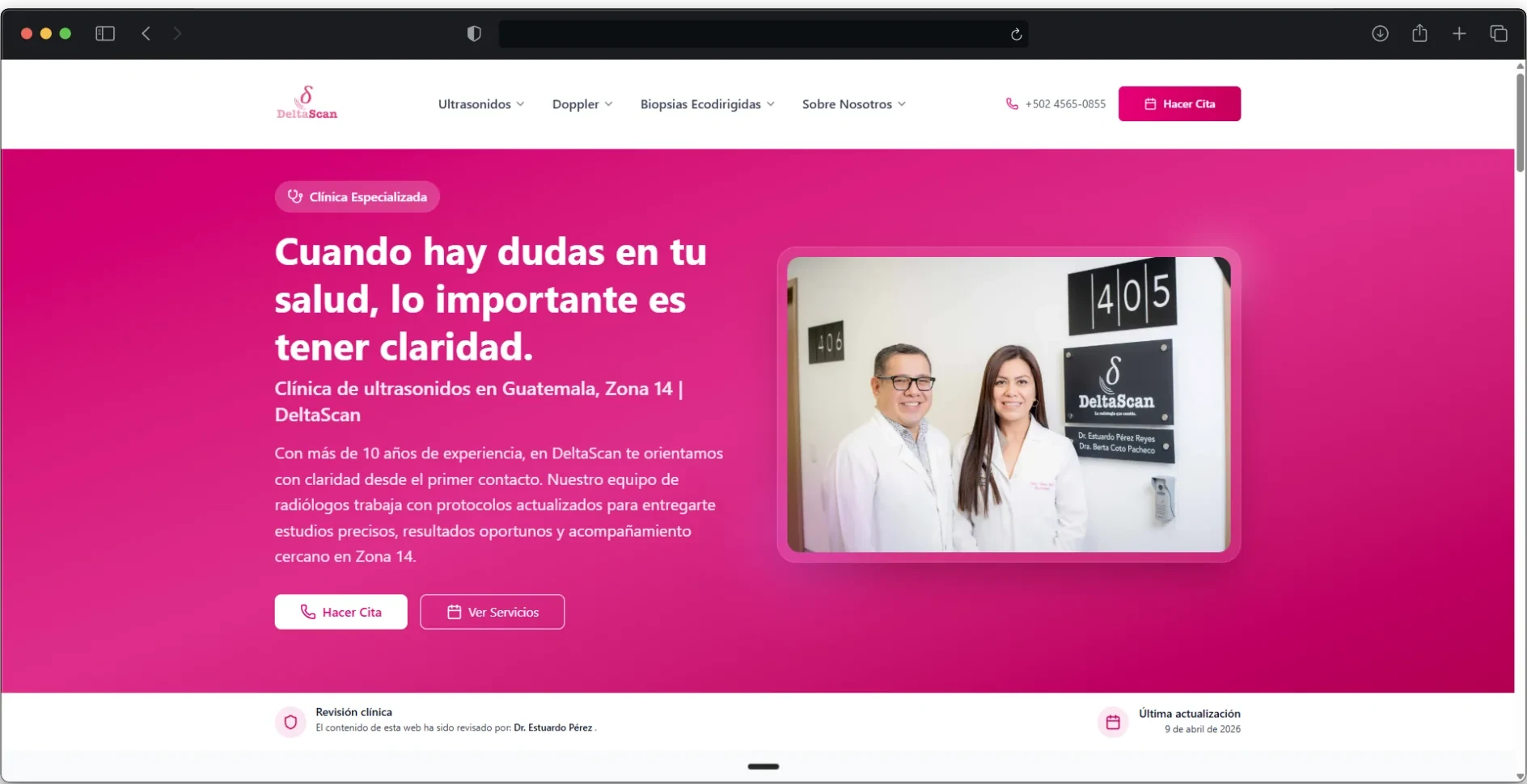 DeltaScan custom medical website design and patient acquisition case study