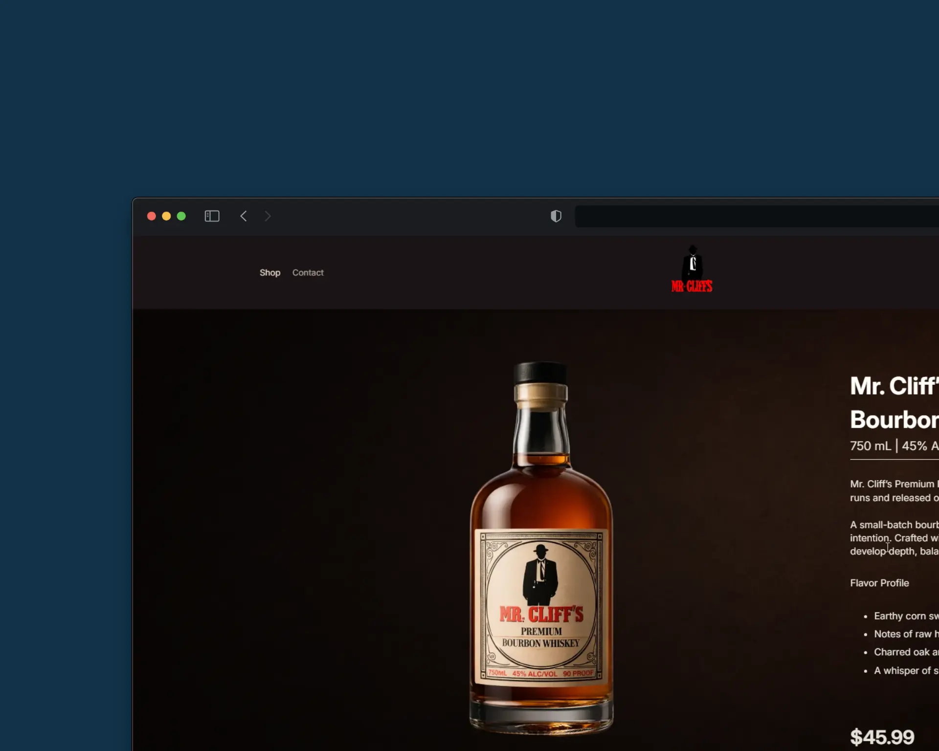 Mr. Cliff's website project showcase