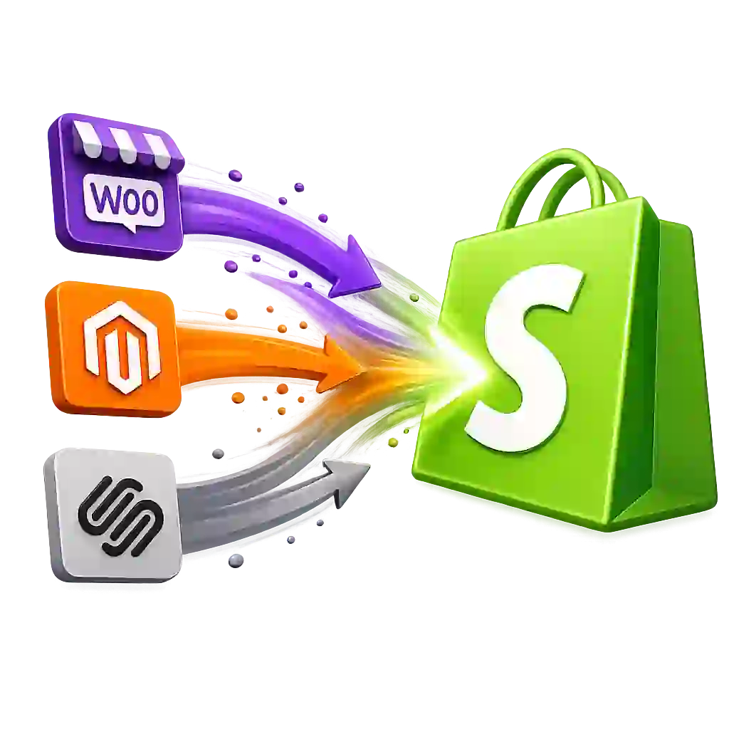 Shopify migration services project interface