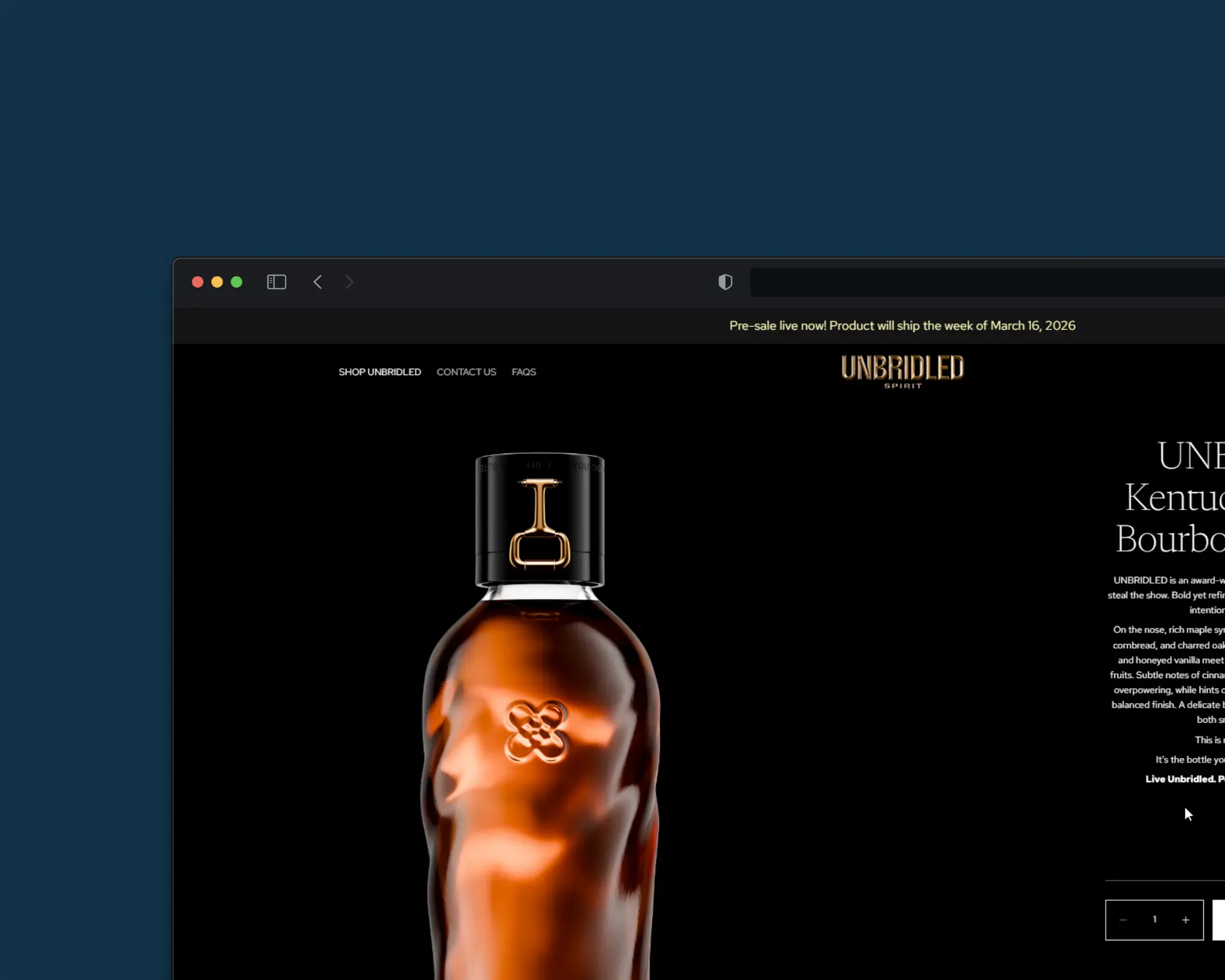 Unbridled website project showcase
