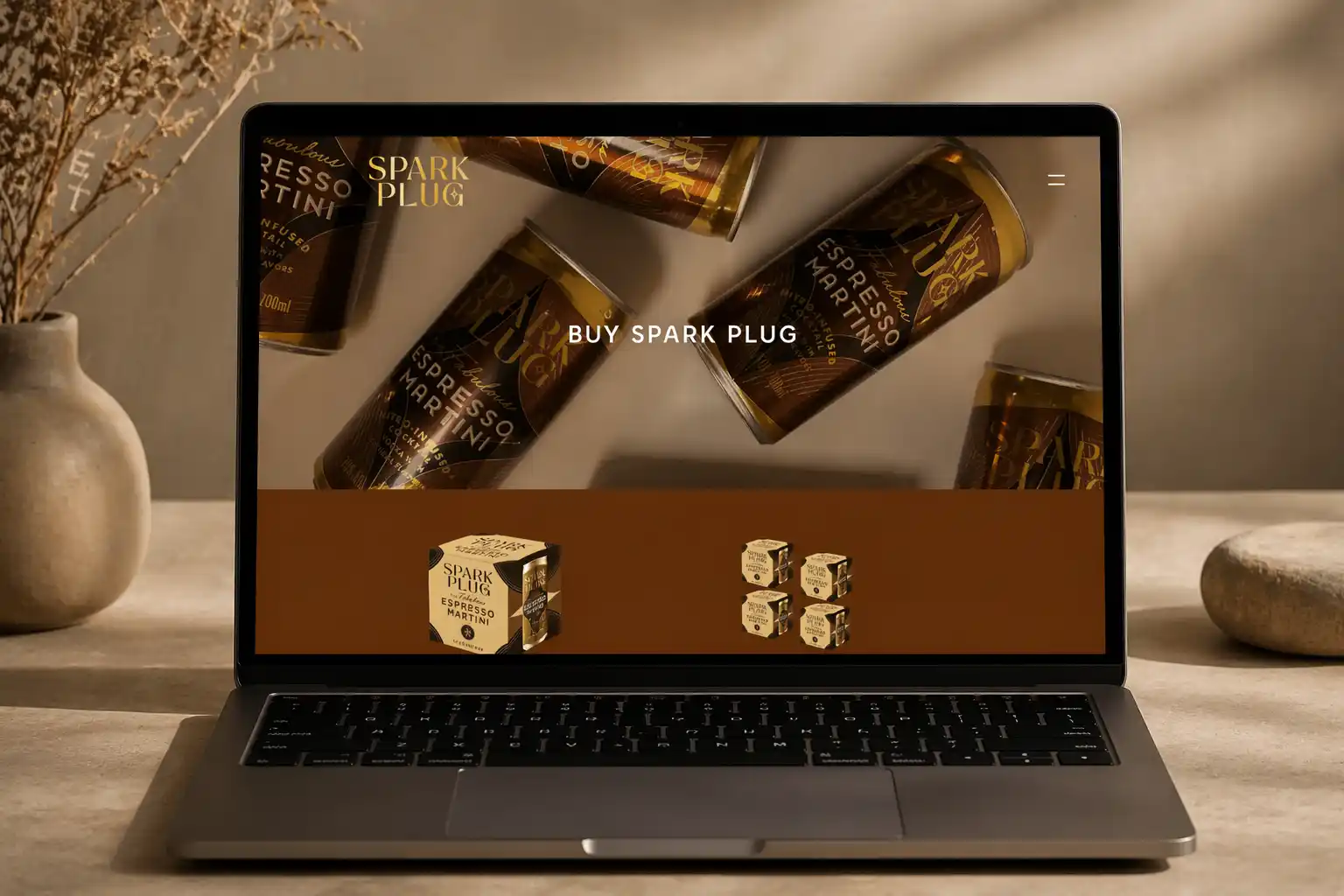 Drink Spark Plug Shopify shop page development