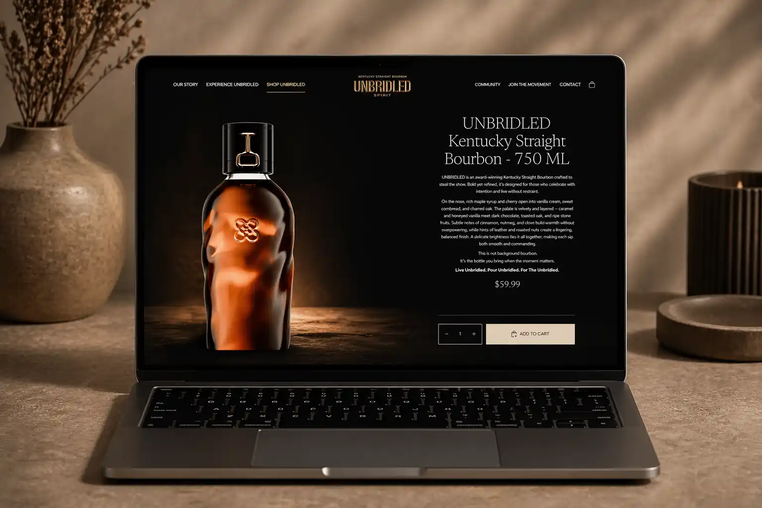 Unbridled Bourbon WordPress to Shopify migration by GSquared