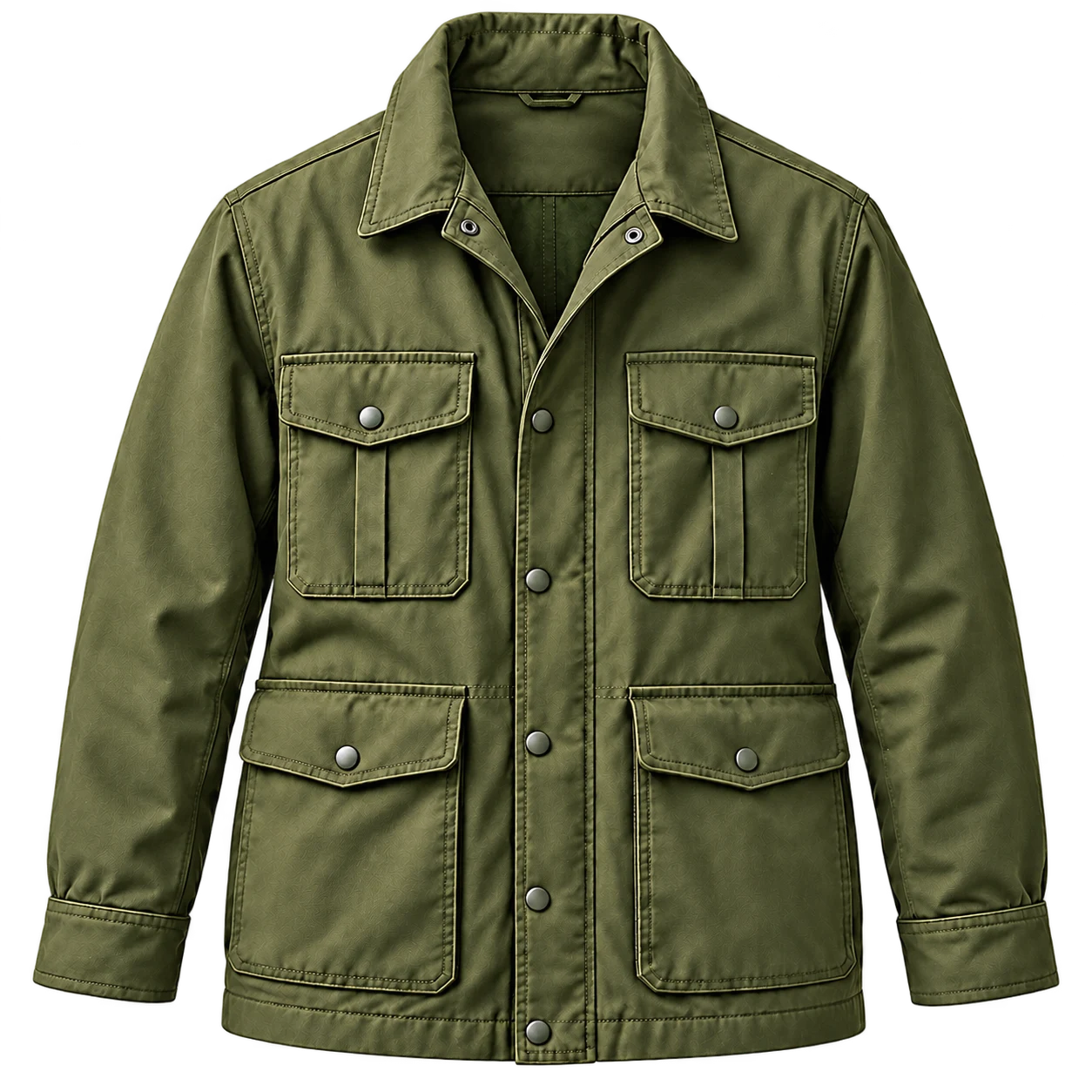 Olive green field jacket used in both sample product pages.